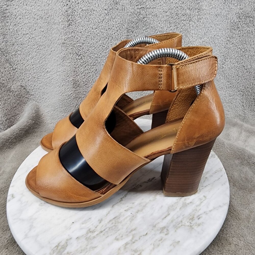Diba True Shoes Womens Size 9.5 Brown Leather Ankle Booties